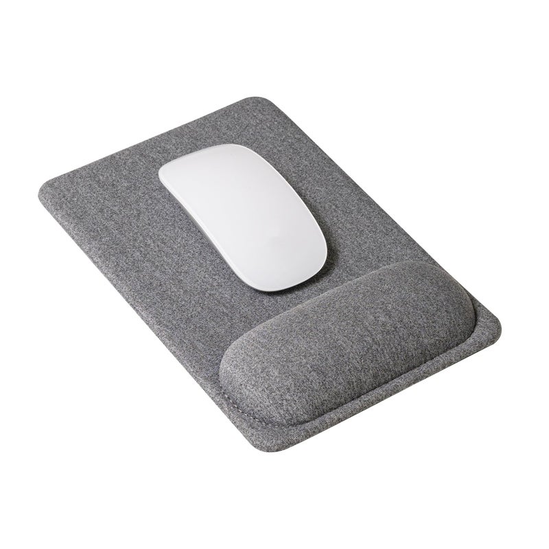 SenseAGE Compact Ergonomic Mouse Pad with Wrist Rest Support, Pain Relief, Non-Slip Base, Optimized Tracking Surface, Lightweight & Portable, Ideal for Office, Home & Travel, 8.9 x 6.1 in (Grey) - Image 1